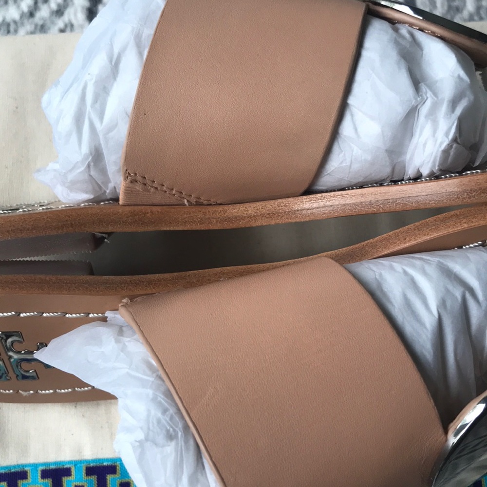 🎉 HP 1/3 🥂 Tory Burch Natural Patos Sandals - Picture 5 of 8